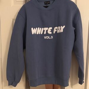 White Fox Boutique Blue Sweatshirt